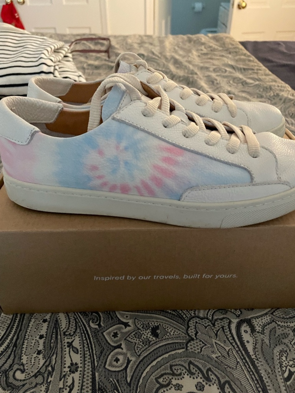 Soludos Ibiza Classic Tie Dye Sneaker Size 8.5 White